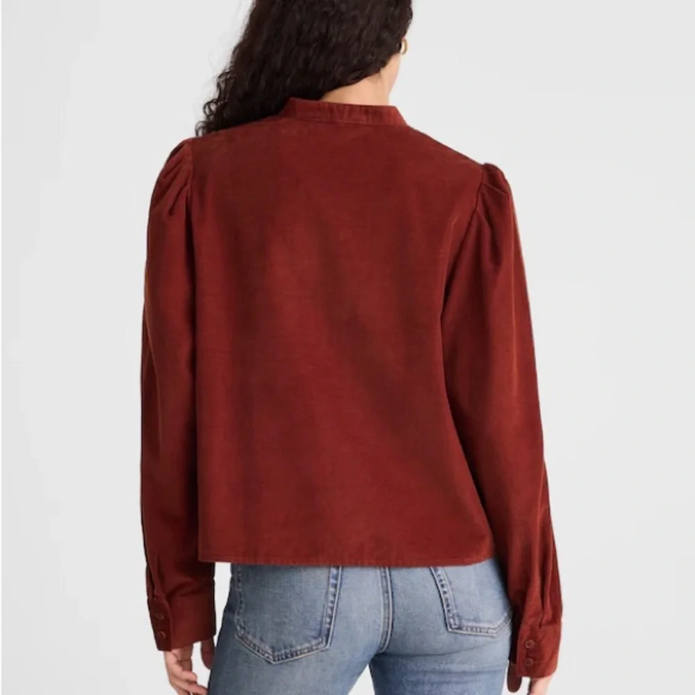 Madewell Puff Sleeve Button Up Blouse